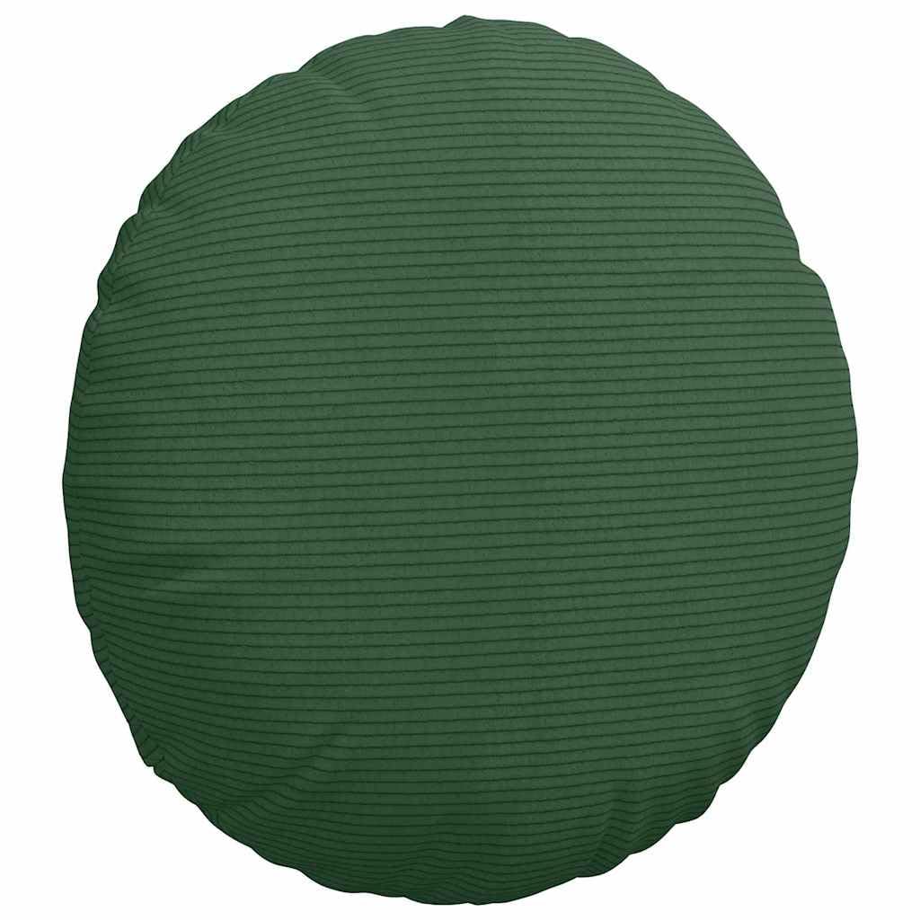 Juego de 2 cojines redondos de 40 cm de diámetro, de pana extraíble con cremallera, relleno de poliéster ligero, para comedor, salón, oficina en casa