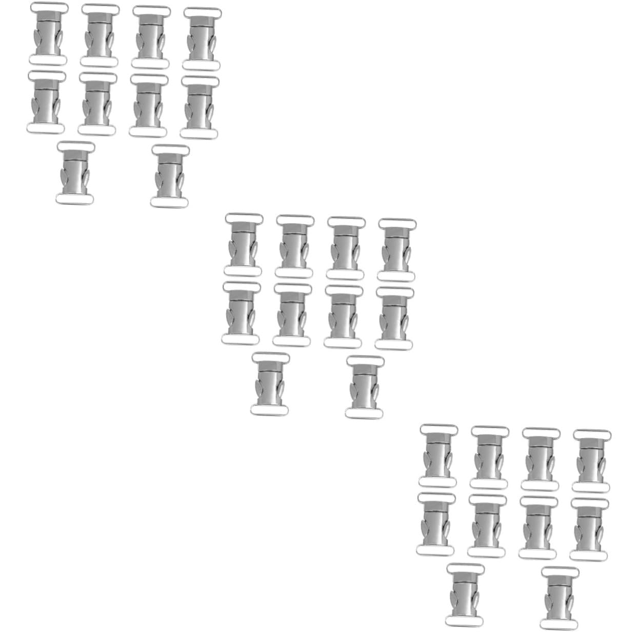 Operitacx 30piezas Hebillas De Lateral De Plata Hebillas De Seguridad Para Cinturones Pulseras y Accesorios De Paracaídas y Mochilas