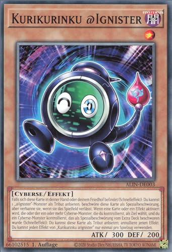 Kurikurinku @Ignister ALIN-DE003 Common Deutsch Boosterfrisch 1. Auflage - Alliance Insight - mit ReCollectibles-Versandschutz - für Yu-Gi-Oh!