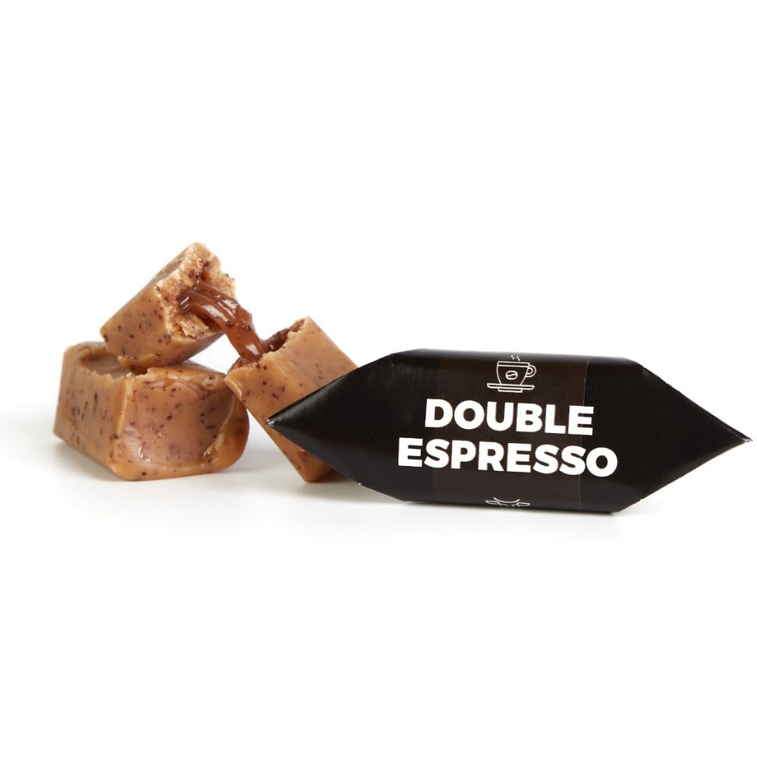 Caramels Fondants - Café Fort - Fabrication Artisanale - Bonbons Faits à la Main Fudge - Épicerie Fine Mr Fudgesto - Boîte 900g