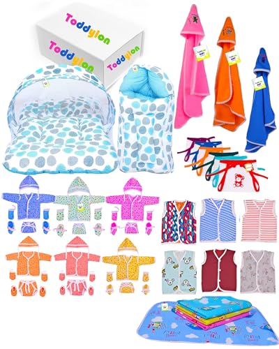 Image of Toddylon Clothing Gift Set -53 Combo | Infant Baby Product | Infants Baby Essentials | Perfect for Newborns | Ideal for 0-6 Months (Multicolor)