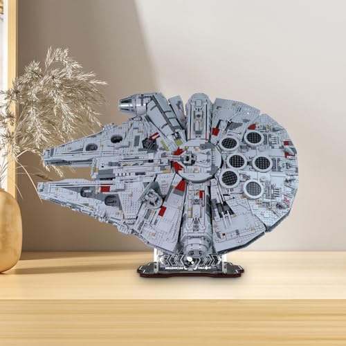 NAOCARD Acrylic Display Stand for Lego Star Wars Ultimate Millennium Falcon 75192 Building Set, New Upgraded, Display Holder Compatible with Lego 75192 Starship Model Kit
