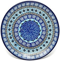 Polish Pottery Plate - Salad/Dessert (7 3/4") - Aztec Sky