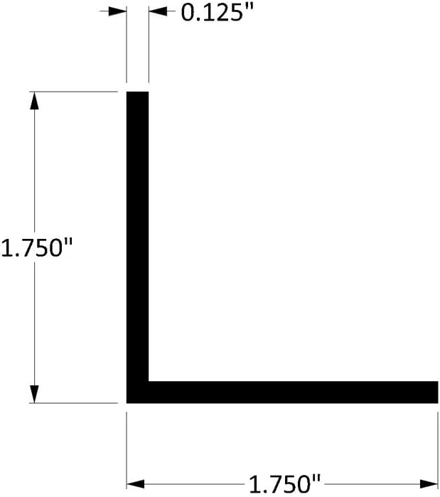 New Product Orange Aluminum – 90 Degree Angled Extrusion – Heavy Duty Metal L Shape Corner Angle Bar – Extruded Edging Trim Bracket – 1-3/4 x 1-3/4 x 1/8 (8ft, Mill (raw))