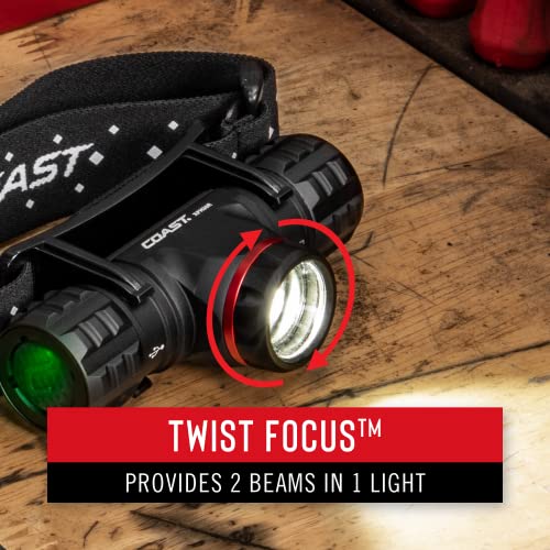 Coast Xph30R 1000 Lumen Usb-C Rechargeable Dual Power Headlamp With Twist Focus Beam And Magnetic Base #TOP2
