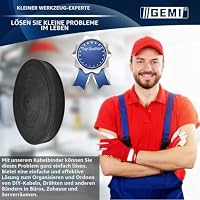 15m Klettband, 20mm Breit Klett Kabelbinder Wiederverschließbar, Frei Zuschneidbar Klettband Kabelbinder Schwarz, Kabel Klettbänder für Garten Oficina Hogar Schnüre Schläuche Kabel-Management usw – Ansicht 5