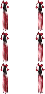 ibasenice 6 Peças Tranças De Capacete De Rabo De Cavalo Removível Capacete De Cabelo Peruca Tranças Capacete Peruca Capacete Peruca Sintética Capacete De Motocicleta Ornamento