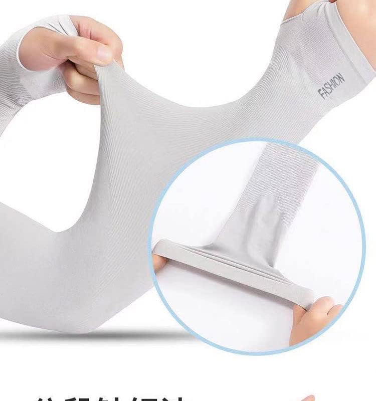 XINGYAO Sunscreen ice silk sleeve, ice sleeve sleeve, anti-uv Sports Arm Guard, White, 1