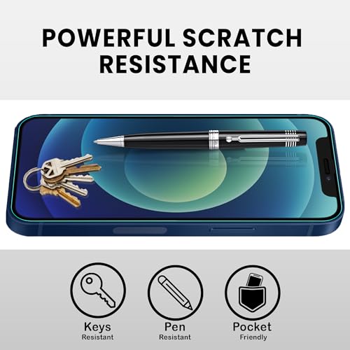 Image of FIRST MART Military-Grade Matte Anti-Glare Tempered Glass for iPhone 12 and iPhone 12 Pro (6.1 Inch) With Installation Kit | Edge to Edge Coverage |Anti Glare, Bubble-Free [2 Pack]