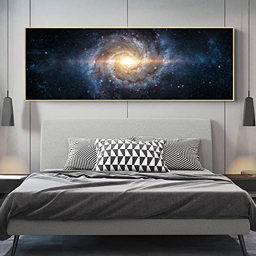 Affiches Peinture sur Toile Univers Galaxy Espace Décoration Murale Salon 50x150cm