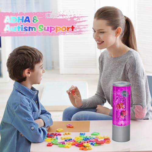 MOONSAY Sensory Bubble Lamp for Kids - Autism Night Light with Color Changing LED, Calming Water Bubble Tube for Bedroom, Sensory Room & Anxiety Relief - Image 3