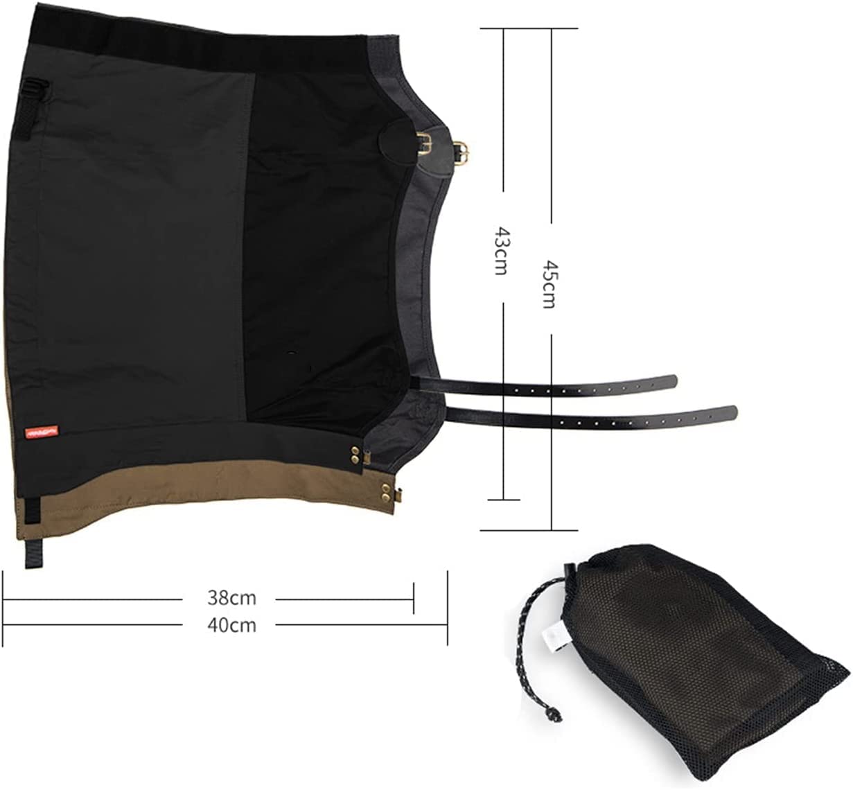WolFum Schneefester Schuhüberzug für Outdoor-Bergsteigen, wasserdichter Anti-Sand-Überzug für Herren und Damen, Fußwandern und Skifahren, Anti-Schlangenbiss-Schuhüberzug, Orange