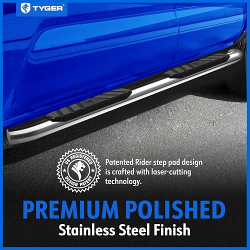 Image of Tyger Auto 3.5 inch Rider Running Boards Compatible with 1997-2003 Ford F-150 F-250 LD; 2004 F-150 Heritage | Supercab | TG-SS2F35777 | Side Step Rail Nerf Bars