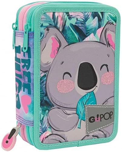 GOPOP 21 ASTUCCIO 3 ZIP CON CORREDO KOALA GO POP : Amazon.it: Cancelleria e  prodotti per ufficio