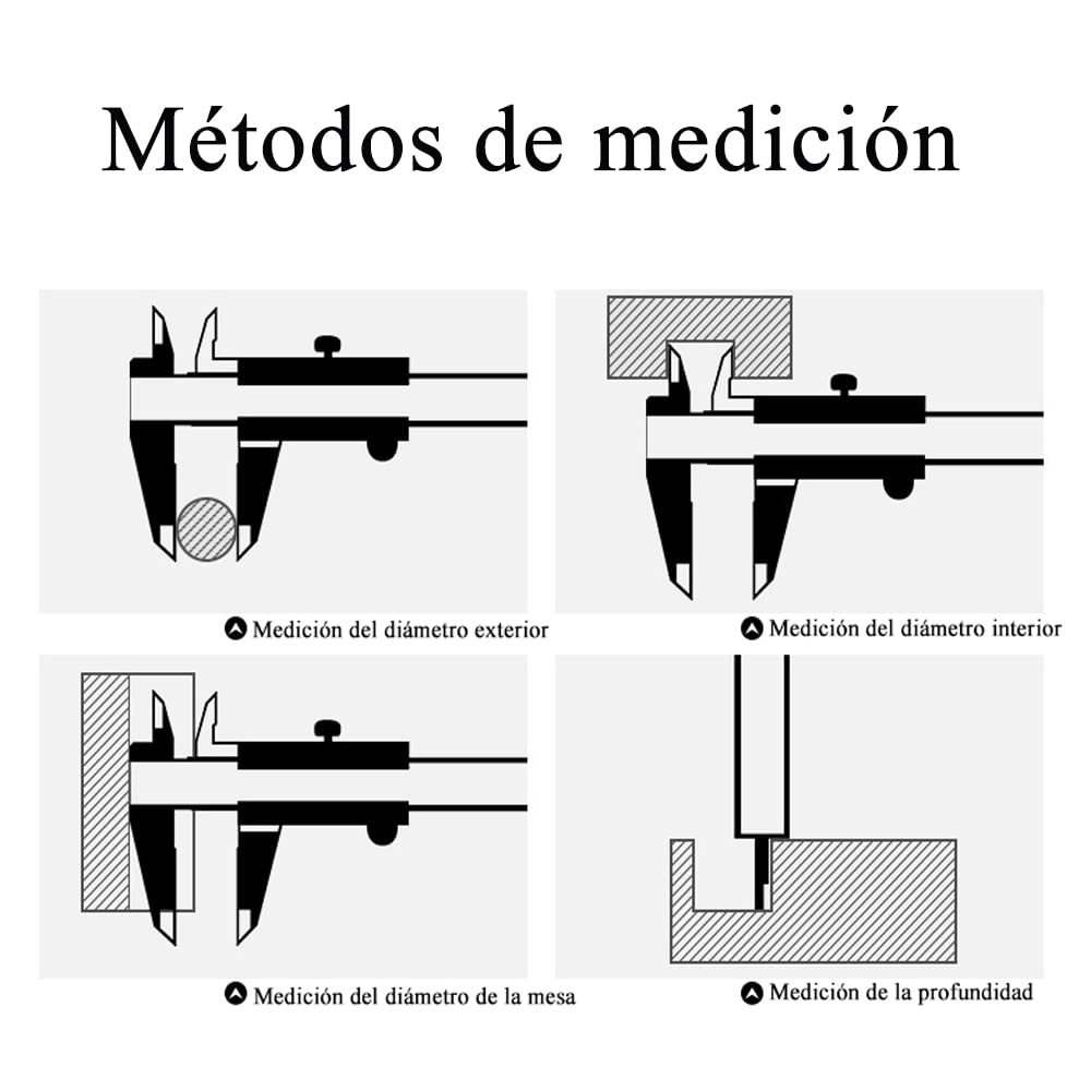 Calibro Analogico Vernier in Acciaio Inox 150mm 6 Pollici di Precisione