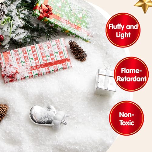 Joyin 12Oz Fake Snow Decoration Xmas Artificial Snow, 320G Plastic Fake Snowflakes For Christmas Tree Decoration Holiday Decor And Winter Displays thumb #5