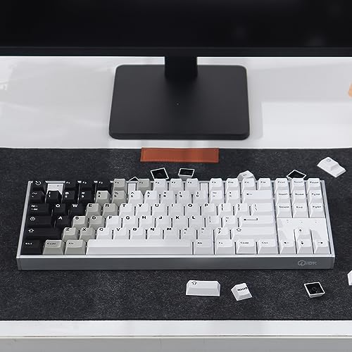 Image of mintcaps Black White Gradient Keycaps Set Cherry Profile Doubleshot Custom Keycaps 121 Keys for Cherry MX Gateron Kailh Box Switches Mechanical Gaming Keyboard
