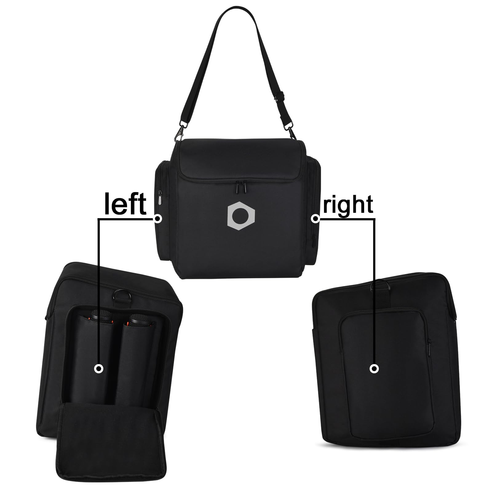 Étui Transport Portable Housse Protection Sac Voyage Sacoche pour JBL PARTYBOX Encore 2 / PartyBox Encore Essential Enceinte de Soirée Portable avec Microphone sans Fil,Noir