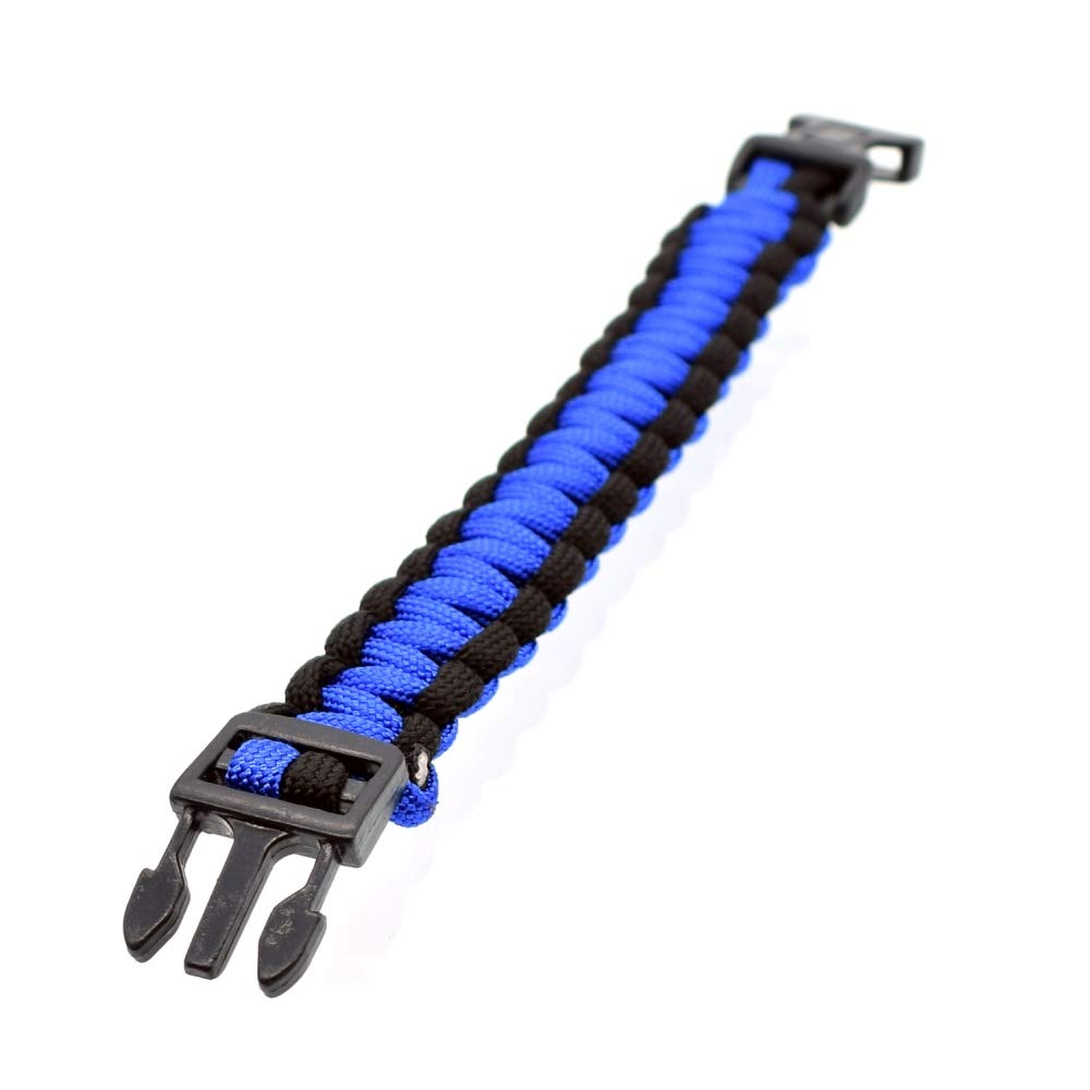 BDM - Pulsera de paracord supervivencia de color azul paracaidas