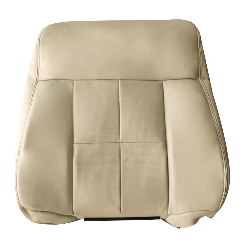 Passenger Side Top Perforated Leather Seat Cover Compatible with Lincoln Navigator 2007-2014 Tan