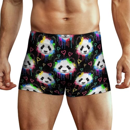 Mens Soft Comfortable Underwear Breathable Moisture-Wicking Boxer Briefs Novelty Underwear