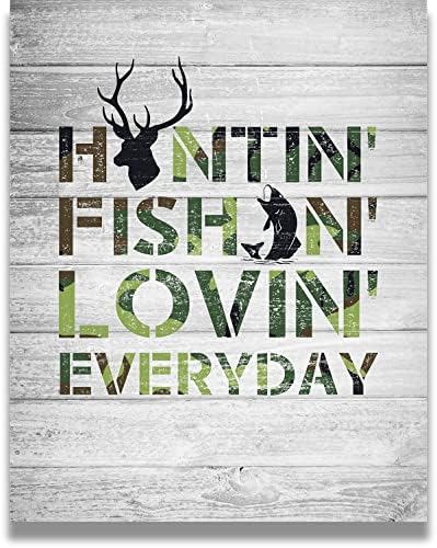 Fishing and Hunting Decor - Hunting Wall Art Decor - Gifts for Hunters & Fisherman - Rustic Hunting Cabin Decor - Farmhouse Hunting Wall Decor - 8x10 unframed print