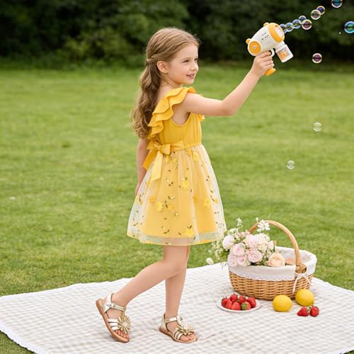 Image of Flaryzone Girls Sandals Open Toe Summer Flats Dress Sandals Shoes Toddler /Little Kid