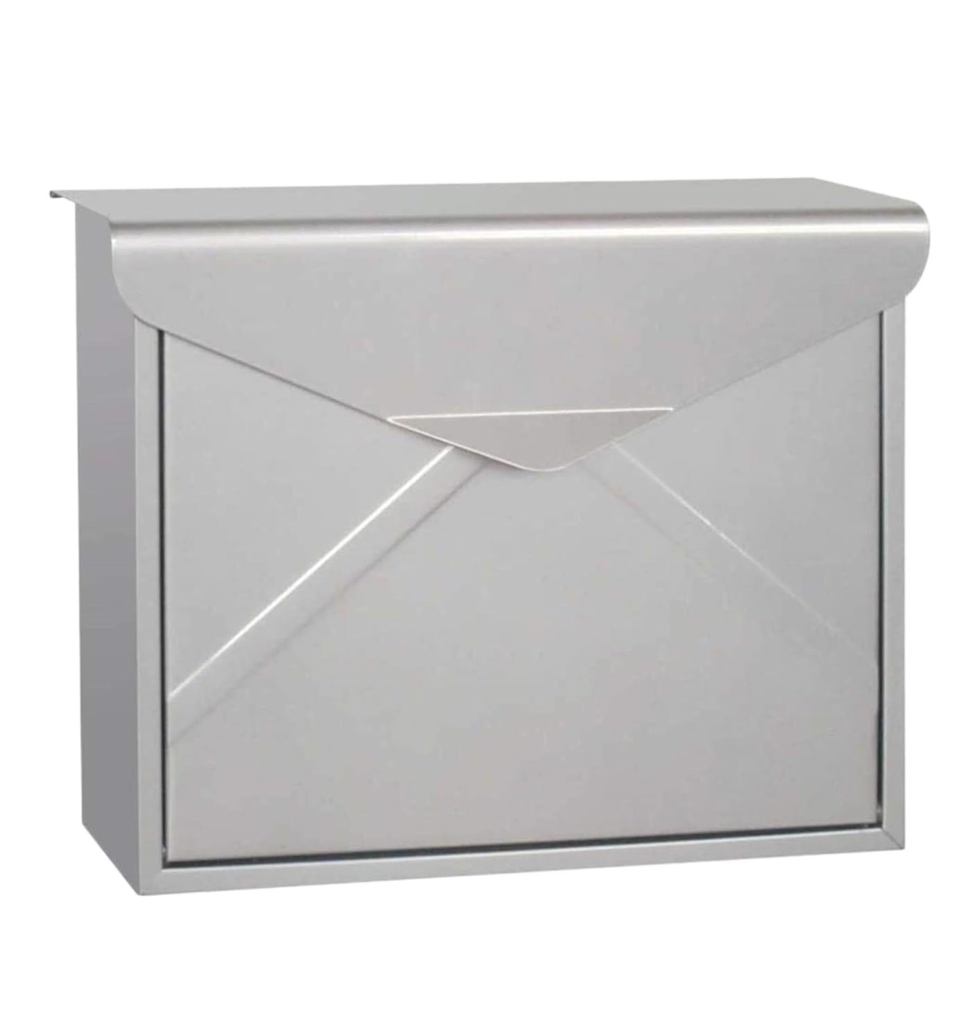 Letter Box Mailbox Classic Wall Mounted Mailbox Outdoor Postbox Letterbox Outside Mail Post Letter Box Lockable Outdoor(Silver)