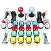 Produktbild EG Starts 2 Spieler Klassische Arcade DIY Kit USB-Encoder zu PC Joystick Spiele + 2x 5Pin Rocker + 16x 30mm 5V LED Leuchttaste 1 + 2 Spieler Münze Tasten für Raspberry Pi 2 3 3B Mame Fighting Stick