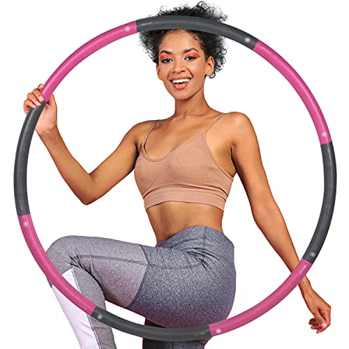 Gymera Weighted Hula Hoop for Weight Loss | Full Body, Low Impact Fun Aerobic Exercise to Burn Calories at Home