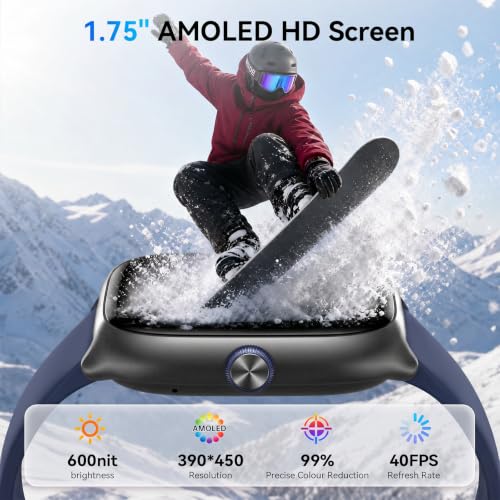 Smart Watch 3 Bands for Women Men, Bluetooth Call, 40mm AMOLED Fitness Watch for iPhone/Android/Samsung - image 2