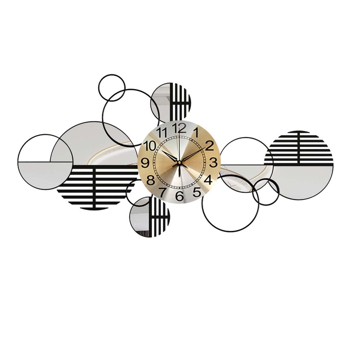 Horloge murale en métal géante pour sublimer la décoration d'intérieur du salon moderne
