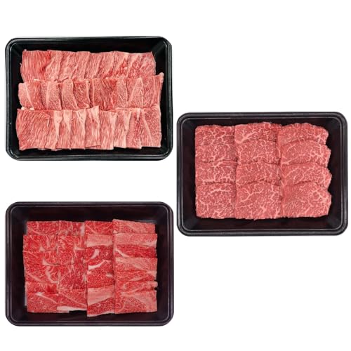 [令和8年4月お届け]宮崎牛赤身霜降り焼肉3種食べ比べセット 合計900g