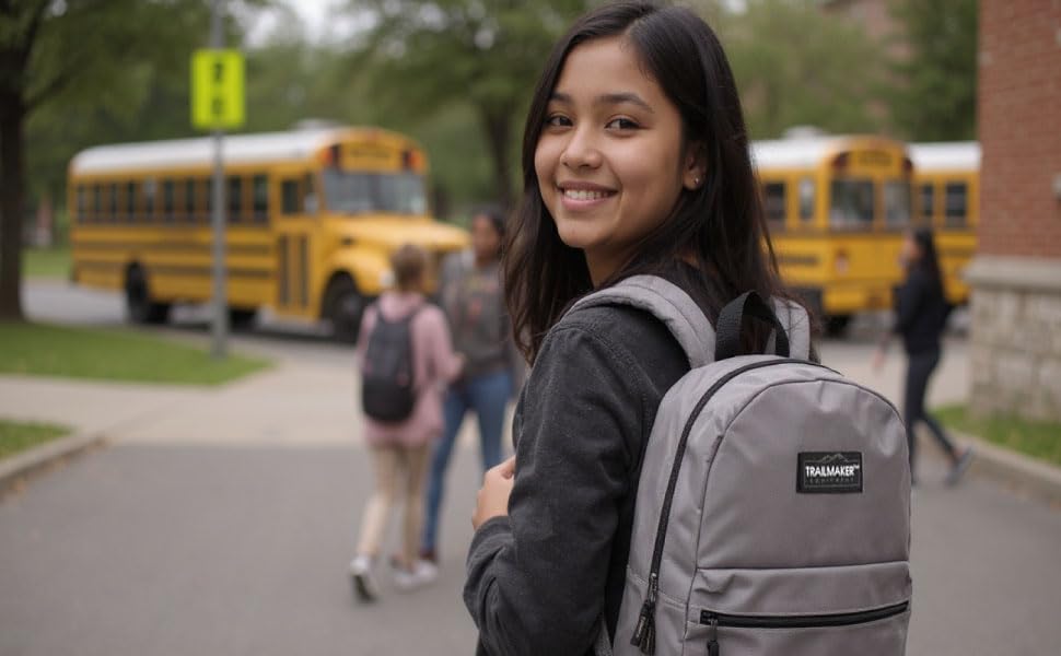Image of Trail maker Classic 17 inch Backpacks with Adjustable Padded Straps | School Backpacks for Girls, Boys