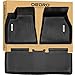 oEdRo Floor Mats Compatible for 2015-2019 Tesla Model S, Unique Black TPE All-Weather Guard Includes 1st and 2nd Row: Front, Rear, Full Set Liners