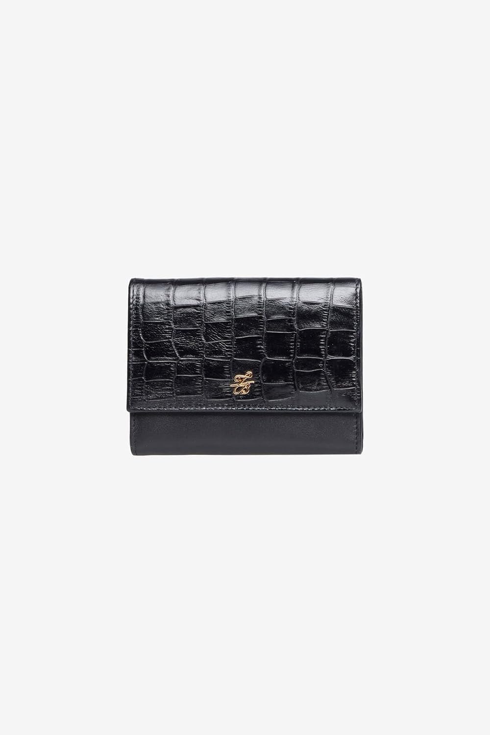 Ted Baker Çıtçıt Kapama Napa Deri Cüzdan, Medium, TBFW25FSLG004, Siyah, kadın