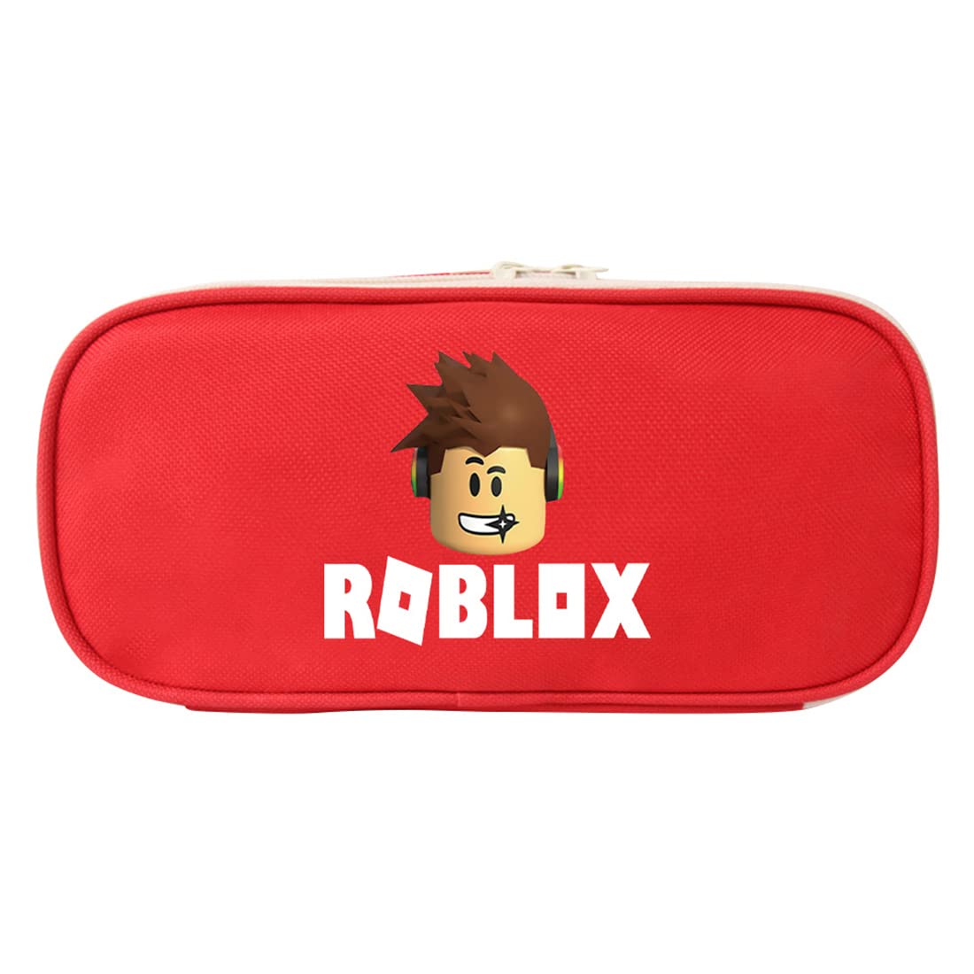 Temolie Roblox Pencil Case, School Supplies Pencil Cases Large Capacity, Roblox Merch Birthday Gifts for Boys (red 4)