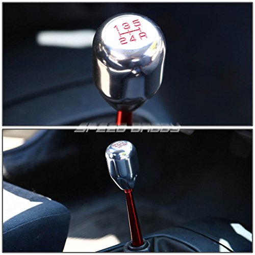 Auto Dynasty Compatible with Civic/Del Sol/CRX/Integra Double Bend Short Throw Shifter (Silver) + 5-Speed Gear Knob (Silver) - Image 6