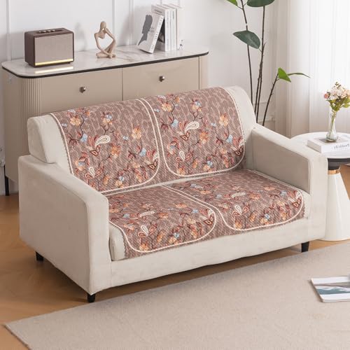 Image of HOKIPO HeavenHue Sofa Cover 2 Seater for Seat & Back, Vintage Bloom