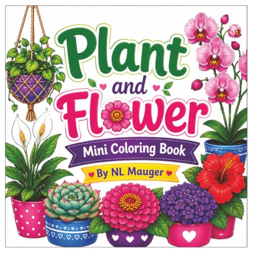 Plant and Flower Mini Coloring Book image 2