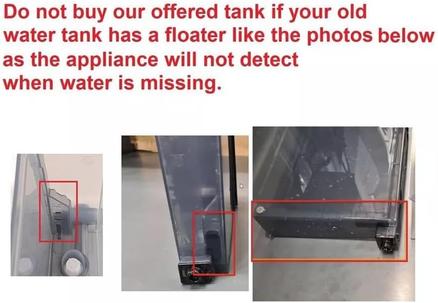 Gray Water Tank Container With Black Handle Compatible With Philips Espresso & Cappuccino Coffee Machines