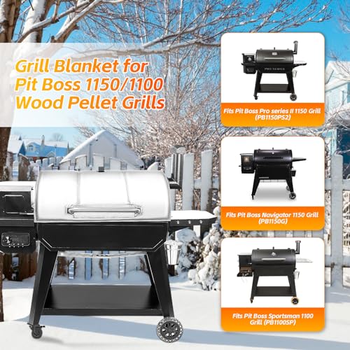 Grill Insulation Blanket for Pit Boss 1150 Wood Pellet Grill, Pro V3 1150/ Elite 1600 Grill