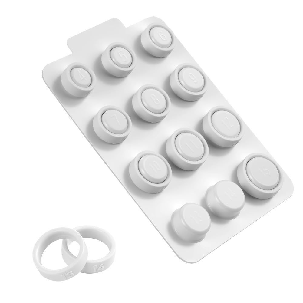 OFFCUP Misuratori per Anelli, Kit di Misure per Anelli, 12 Misure Taglie da 4 a 15