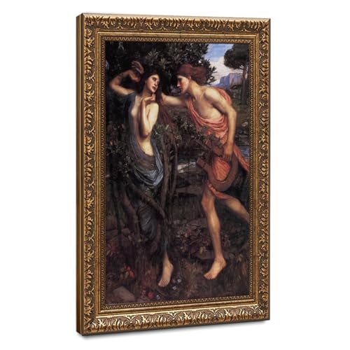 Poster artistique Apollo And Daphne de Waterhouse - Toile romantique pour embellir votre foyer