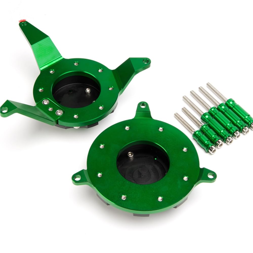 MOWOK Accesorios de Motocicleta para Kawasaki Z900 Z 900 SE 2017-2021 2022 2023 2024 Cubiertas de Motor Protectores Protector de Cubierta de estator Carter Deslizador anticaída (Verde)