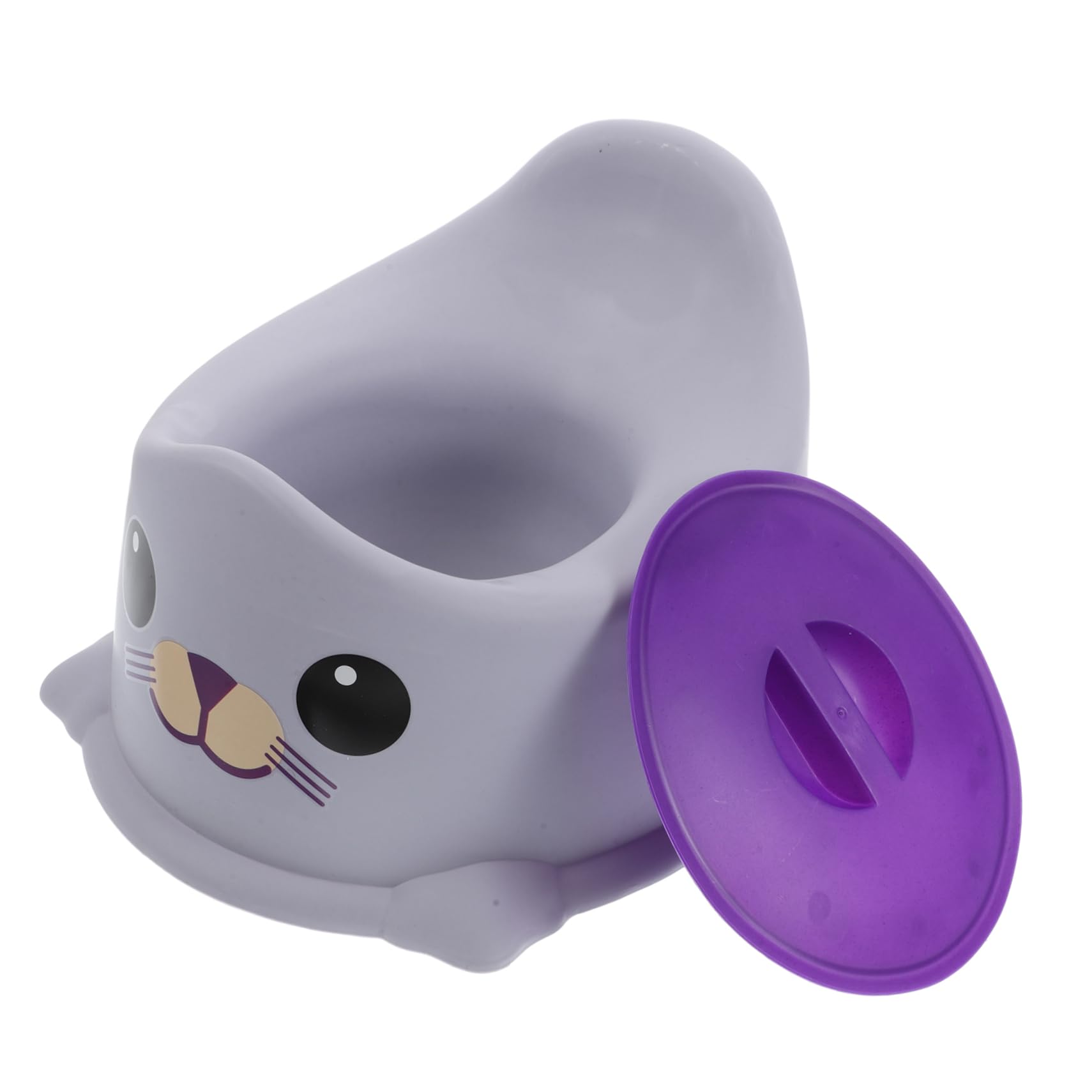 FRCOLOR Asiento de Inodoro Portátil para Niños con Diseño Adorable de Animales, con Respaldo, Tapa Removible y Patas Ajustables, Adecuado para Entrenamiento en Casa y Viajes