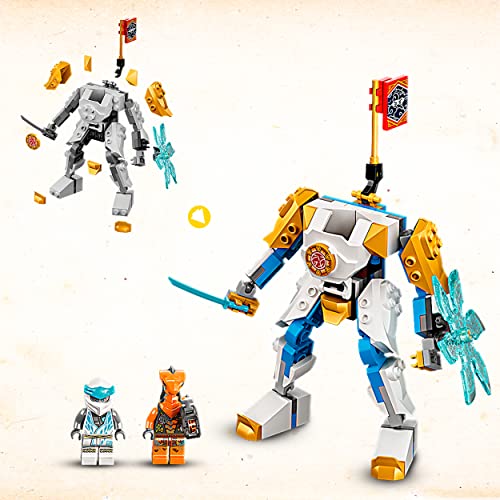 NINJAGO Mech Potenziato di Zane - EVOLUTION, Set per Bambini dai 6 Anni in su, con Guerriero Serpente e Banner da Collezione 71761 - Lego - Immagine 5