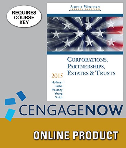 CengageNOW for Hoffman/Raabe/Smith/Maloney's for South-Western Federal Taxation 2015: Corporations, Partnerships, Estates and Trusts, 38th Edition