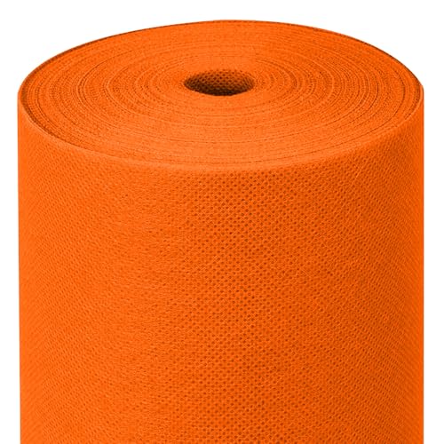 MAXI PRODUCTS - Rollo de Mantel TNT Precortado a 40 cm - 1,2 x 48 m - Naranja - Tejido no Tejido Spunbond (TNT) - Desechable con Efecto Tela - Resistente a Líquidos - Catering - IMPERMEABLE