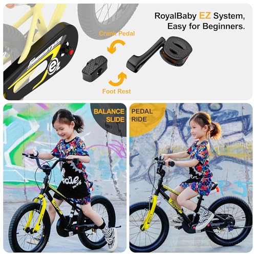 image for RoyalBaby EZ Kids Bike, 18 Inch Wheel Bicycle with Quick Release Crank